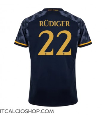 Real Madrid Antonio Rudiger #22 Seconda Maglia 2023-24 Manica Corta